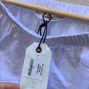 B rage&bone off shoulder white drew top